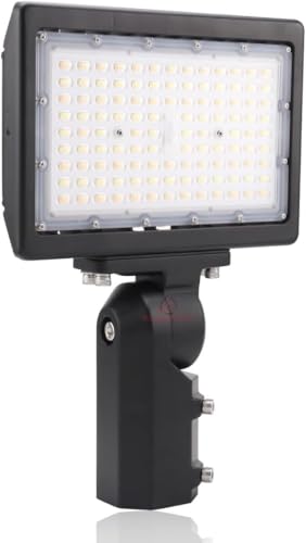 RuggedGrade 70W Kivo Series LED Flood Light - color: Black - 5000K, size: 70W–Slip Fit Mount & Yoke Mount–Kivo