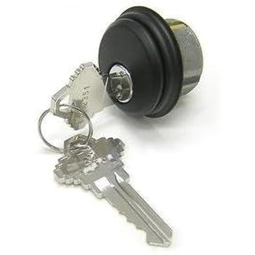 Pacific Doorware Door Lock Cylinder with Key - Mortise Thumbturn Bronze - color: Duronotic Bronze, size: 1 Pack, style: Keyed Cylinder