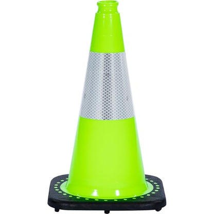 JBC Revolution Series Traffic Cone - Lime, with 3M Reflective Collar, 18in. Model Number RS45015C3M6 LIME