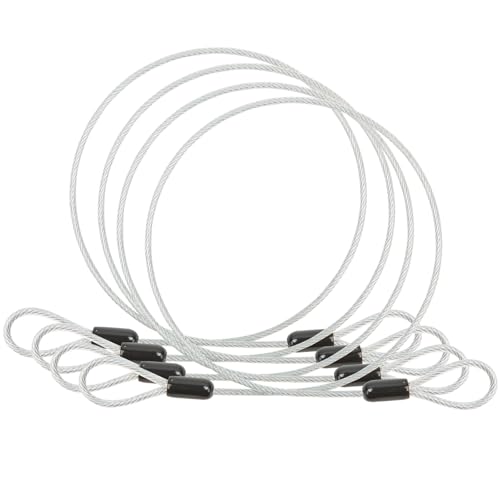 1/8" Travel Security Cable Lock, 7×7 Braided Steel Wire with Double Loops, PVC-Coated Anti-Theft Cable for Luggage, Backpack & Outdoor Gear, White, 3.3 ft, 4 Pack - color: White, size: 3.3FT-4PACK