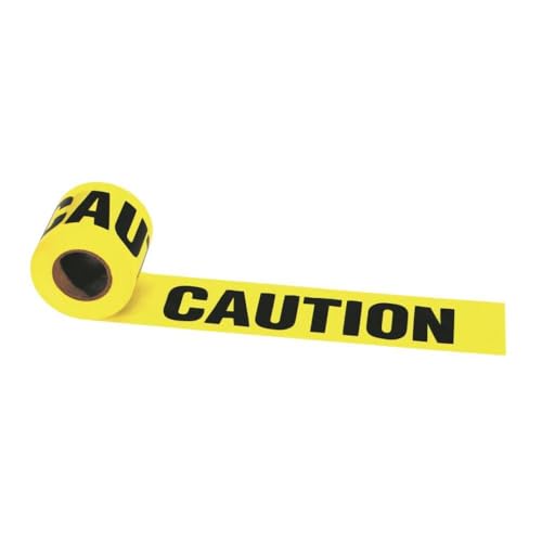 IRWIN Tools STRAIT-LINE 66200 Barrier Tape Roll, CAUTION, 3-inch by 300-foot (66200) - size: One Size