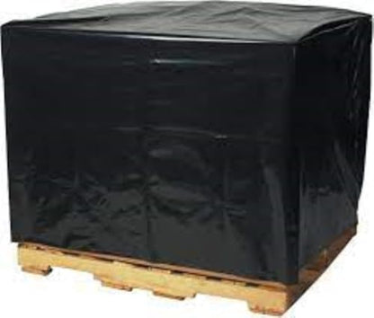 Farm Plastic Supply - Black Pallet Covers - 3 Mil - (55" x 53" x 75") - Heavy Duty Construction Grade Strength Pallet Bags, Pallet Covers, Polyethylene Pallet Bags, and Pallet Storage (50 Pack)