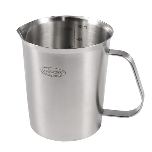 Newness 2 Cup Stainless Steel Measuring Cup, Metal Measure Cup, 16 Oz,0.5 L - size: 16 OZ (2 Cup, 500 ML)