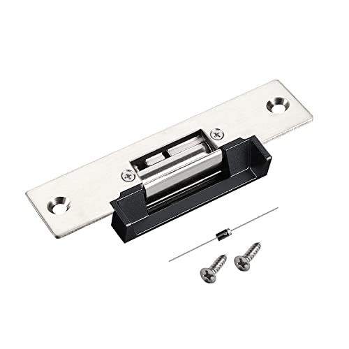 Electric Strike Lock, Wide Strike, Fail Secure Electric Door Lock - size: NO-Fail Secure Black