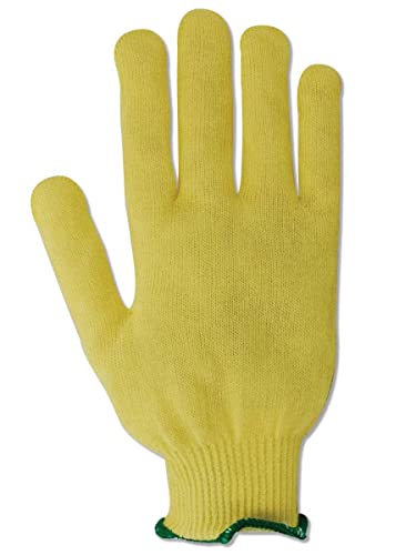 MAGID 1365KV-8 Cut Master 1365KV Lightweight Kevlar High-Density Knit Gloves - Cut Level 2, Ladies (Fits Medium), Yellow , 8 (Pack of 12) - size: 8/M