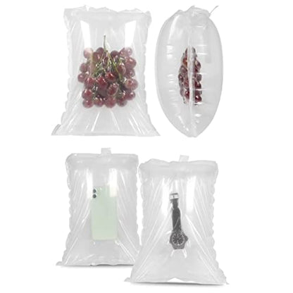 (100 Pack + Free Pump ) BZQZDAI 5.9x5.9inch Clear Plastic Inflatable Air Packaging Bags Air Bubble Bag Suspension Packaging Air Pillows Air Cushions Buffer Bags Void Fill Cushioning for Shipping and - size: (100 PACK)5.9x5.9inch