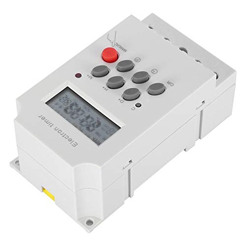 30A Digital Timer Switch Programmable Electronic Time Control 7 Day Heavy Duty Digital Programmable Timer(AC 220V)