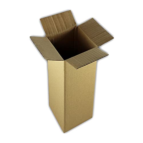 15 EcoSwift 4x4x18 Corrugated Cardboard Packing Boxes Mailing Moving Shipping Box Cartons 4 x 4 x 18 inches