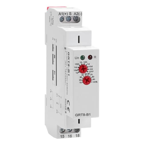 Delay Off Time Relay 16A Adjustable Smart Relay GRT8-B1 AC/DC 12V-240V - size: GRT8-B1 AC/DC 12V-240V
