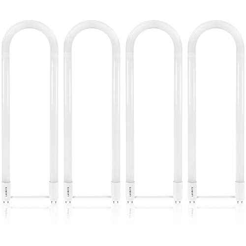 LUXRITE U Bend LED Tube Light, T8 T12, 18W (32W Equivalent), 3000K (4 Pack) - color: 3000k (Soft White), size: 4 Count (Pack of 1)