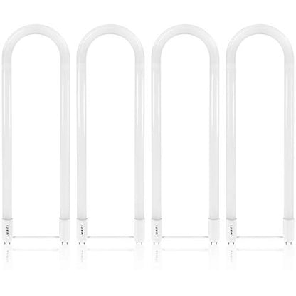 LUXRITE U Bend LED Tube Light, T8 T12, 18W (32W Equivalent), 3000K (4 Pack) - color: 3000k (Soft White), size: 4 Count (Pack of 1)