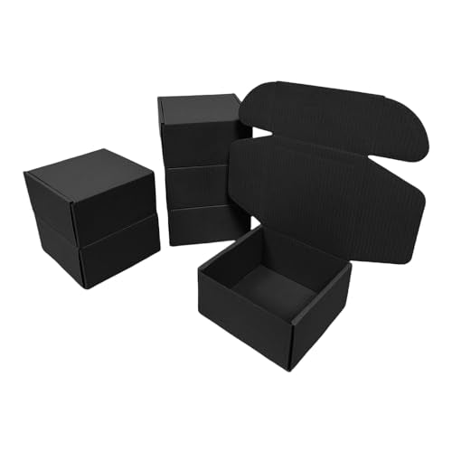 30 Pack 6x6x3 in Black Shipping Boxes - color: Black, size: 6x6x3 in