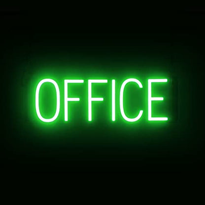SpellBrite LED Neon OFFICE Sign for Business - Green, 21" x 6" - color: Green, size: OFFICE (21"x6.3")