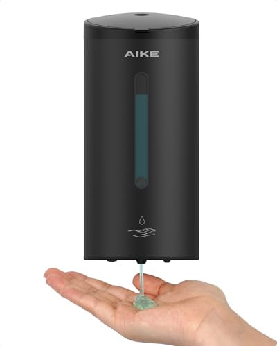 AIKE Automatic Liquid Soap Dispenser,25oz Capacity for Bathroom,Matteblack - color: Matte Black