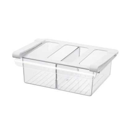 Fridge Drawer Organizer, 3.35" Height x 8.66" Width, Standard Depth - size: 3.35" Height x 8.66" Width