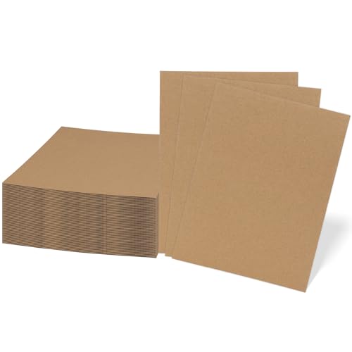RLAVBL 50 Pack 9x12 Corrugated Cardboard Sheets, Flat Cardboard Inserts for Shipping, Mailing, Packing, DIY Crafts - color: Brown-50 Pack, size: 9x12