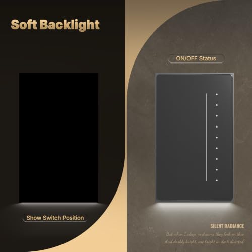 MOES SF WiFi Dimmer Switch, Neutral Wire Required, Anti-Glare Panel White - color: White, size: WiFi Dimmer Switch