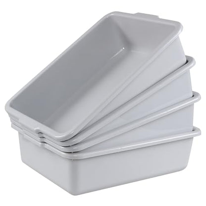 25 L Plastic Commercial Bus Tubs, Restaurant Bus Boxes, 4 Packs - size: 25 L without Lid
