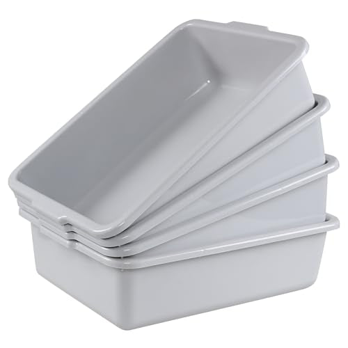 25 L Plastic Commercial Bus Tubs, Restaurant Bus Boxes, 4 Packs - size: 25 L without Lid