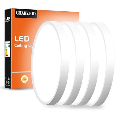 4 Pack LED Flush Mount Ceiling Light Fixture, 9inch LED Ceiling Light White - color: White, size: 9Inch-4Pack