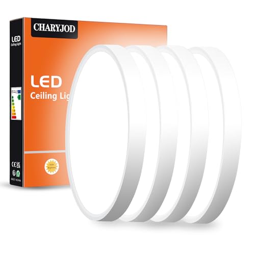 4 Pack LED Flush Mount Ceiling Light Fixture, 9inch LED Ceiling Light White - color: White, size: 9Inch-4Pack