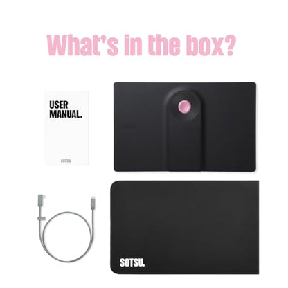 SOTSU SleekView 15.6" Portable Monitor | FHD 1920x1080 | 300 Nits | 100% sRGB | 60Hz | 6W | HDMI | USB-C | Lightweight | Gaming | Laptop | Smartphone | Travel | Sleek & Stylish Design - color: Black Pink