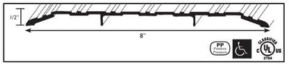 Aluminum Thresholds Extra Width 5"-6"-7"-8" Inch - Residential/Commercial use. Saddle/Handicap Easy Installing and Accessible/Fireproof Rated high-Quality (8"x36") - size: 8"x36"
