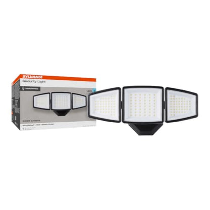 Sylvania 15W Security LED Light, Hardwired, 2000 LMS, Wet Rated, 5000K, Daylight - 1 Pack (66477) - color: Black, style: 15W Standard