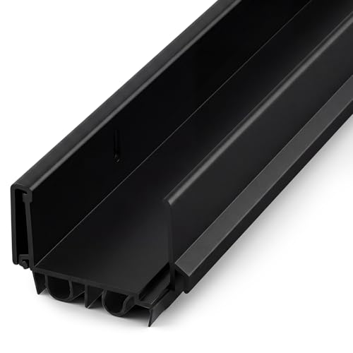 FoldTier 1 Pcs 48'' U Shaped Door Sweep for Bottom of Exterior Door, Black - color: Black, size: 48 Inch