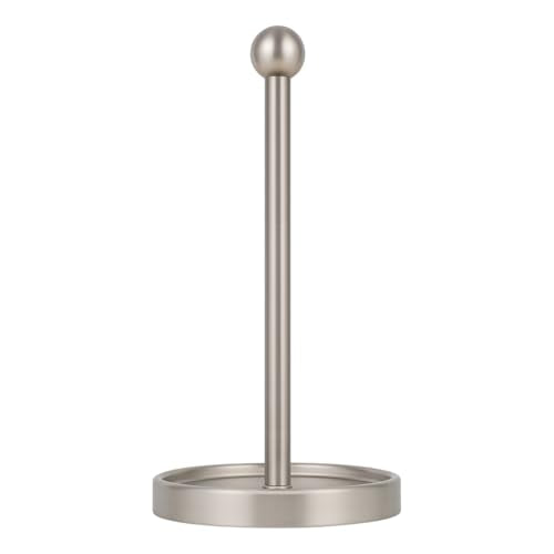 Ivilon Countertop Paper Towel Holder - Modern Sleek Ball Minimalist Design - Color Brushed Nickel - color: Brushed Nickel