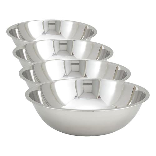 Winco MXB-1600Q Mixing Bowl, 16-Quart (Pack of 4) - size: 16 Quart (Pack of 4), style: Economy