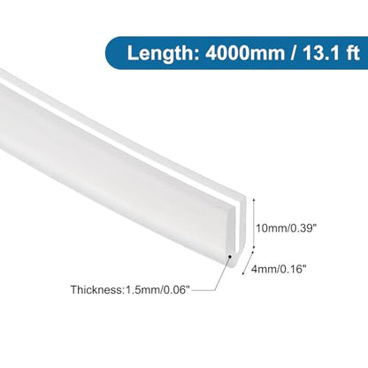 PATIKIL 13Ft U Channel Edging Trim 1/32" Slot Fits 1/64"-5/128" Edge - size: 13Ft Long,1/32" Slot,25/64"Wx1/16"Tx5/32"H