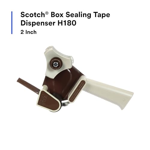 3M Scotch Box Sealing Tape Hand Dispenser H180 for 2" Tape, Gray
