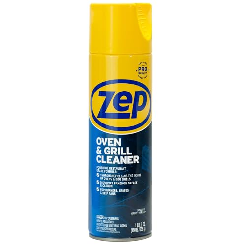 Zep Heavy-Duty Oven and Grill Cleaner - 19 oz (Case of 2) ZUOVGR19 - Dissolves Grease on Contact, on Burners, Grates and Drip Pans - size: 19 Ounce (Pack of 2)