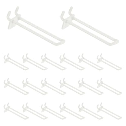 uxcell 20 Pcs Pegboard Hooks 4 Inch Durable Plastic Pegboard Display Hooks - size: 4 Inch