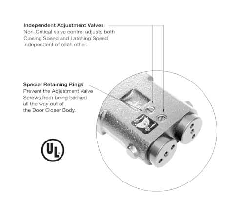 CRL CRL7062 Light Duty 90 Degree No Hold Open Overhead Concealed Closer Body Only
