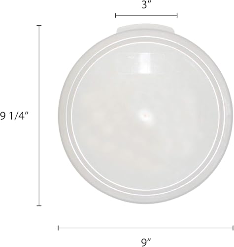 TrueCraftware- Translucent Round Polypropylene Food Storage Container Lid Fits 6 and 8 Qt. Round Containers Replacement Lid for Meal Prep Kitchen Pantry Commercial Restaurant - color: Lid - Fits 6&8qt