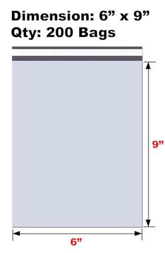 iMBAPrice White Poly Mailers, 6x9 Inch, 200-Pack - color: White, size: 6" X 9"