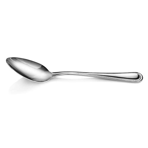 New Star Foodservice Bead Pattern 18/0 Stainless Steel Dinner/Dessert Spoon, 7.6-Inch, Set of 12, Commercial Grade - size: Dinner/Dessert Spoon (7.6-Inch)