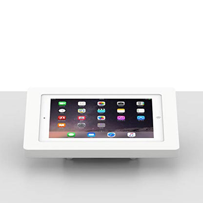 VidaMount White Enclosure and Fixed Tilted 15° Desk/Surface Mount [Bundle] Compatible with iPad 2/3/4 - color: White, size: iPad 2/3/4