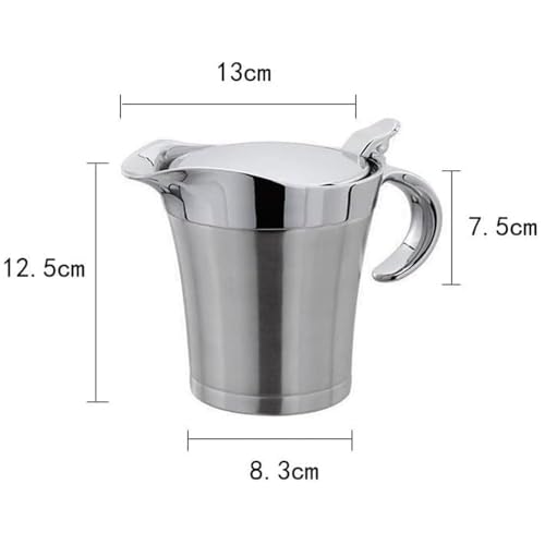 Double Insulated Gravy Boat – Stainless Steel Sauce Jug with Hinged Lid