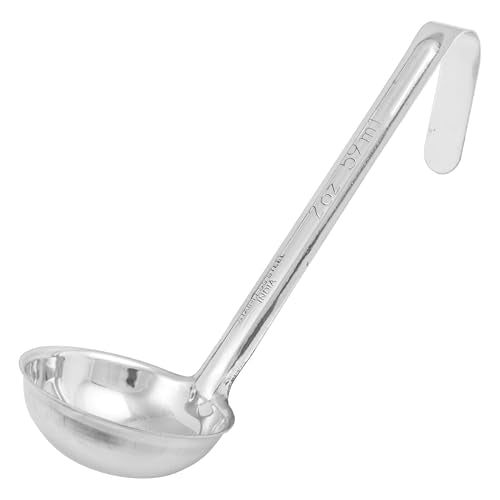 Winco 2 oz Red One Piece Stainless Steel Ladle - color: Stainless, size: 2 Ounce, style: One Piece