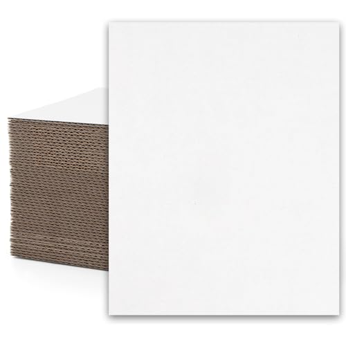 Mat Board Center, 50 Pack 11x14 Inch Corrugated Cardboard Sheets - color: 50 Pack, size: 11x14