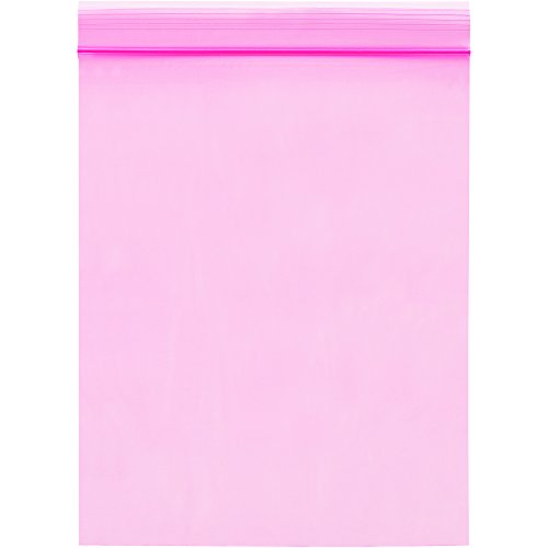 Ship Now Supply SNPBAS705 Anti-Static 2 Mil Reclosable Poly Bags, 3" x 5", Pink (Pack of 1000)