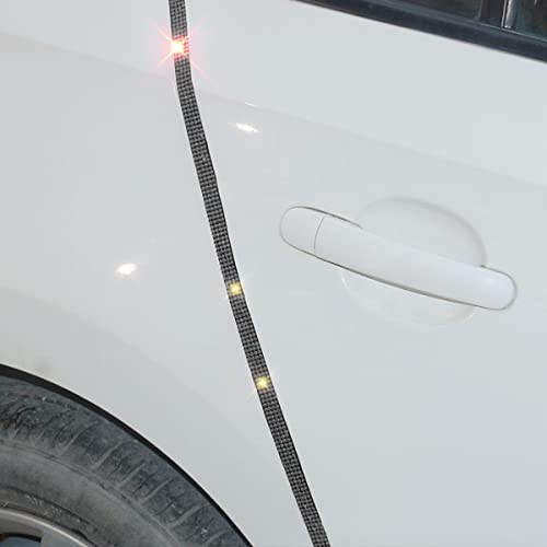 4 Pack 35.4 Inch Rhinestone Door Edge Guard Strips, Black - color: Black