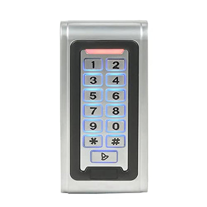 Waterproof Metal RFID+PIN Code Door Security Access Control System Kits with Push Bar Strike Lock,110V-240V Power Supply Unit,Exit Button,RFID Cards/Key Fobs - style: Panic Bar Strike
