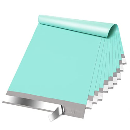 Fuxury Poly Mailers 10x13" 100 Pack,Shipping Bags For Clothing,Mint Green - color: Teal, size: 10x13'' 100pcs