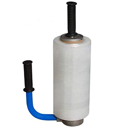 Pallet Stretch Film Packing Machine Shrink Wrap Dispenser Holder, Hand Stretch Wrapping Tool, Adjustable Height from 12-20 inch (Blue) - color: Blue