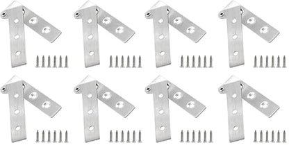 4Pcs 2.5 Inch 360 Degree Rotatable Door Pivot Hinges, Stainless Steel Hinge Door Pivot Hinge with Screws, for Windows Door Cabinet Cupboard (Pack of 2) - size: 2.5Inch (Pack of 2)