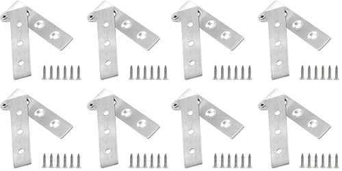 4Pcs 2.5 Inch 360 Degree Rotatable Door Pivot Hinges, Stainless Steel Hinge Door Pivot Hinge with Screws, for Windows Door Cabinet Cupboard (Pack of 2) - size: 2.5Inch (Pack of 2)